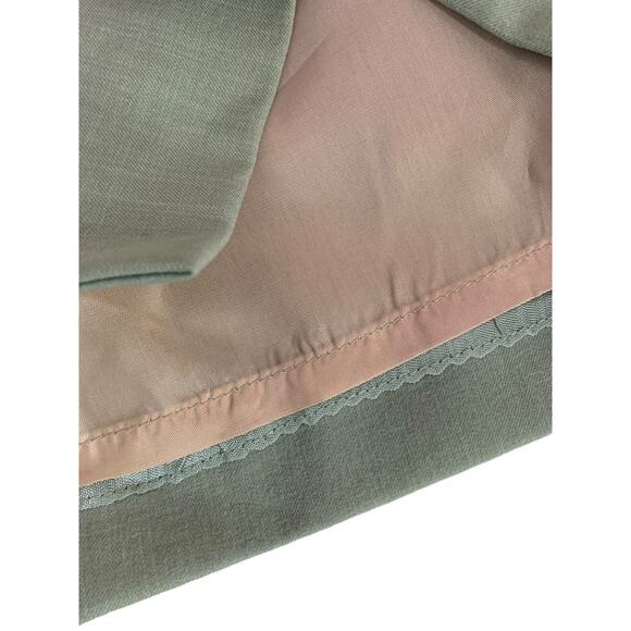 Size 6 Trio Brand Sage Green A-Line Dress Lined 3/4 Sleeve - Picture 8 of 9